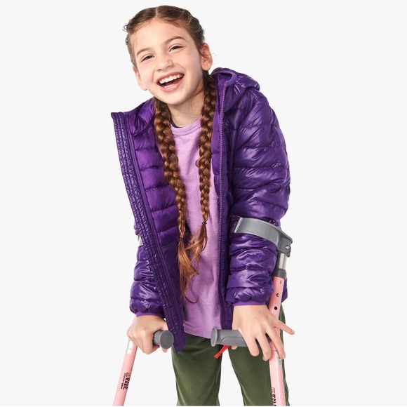Primary Other - Primary Lightweight Puffer Jacket Kids Toddler Size 3T Purple Hood Recycled